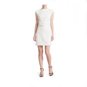 THEORY White Mod Belted A-Line Dress SZ 2 -$395